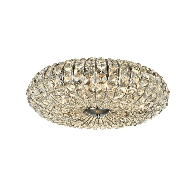 Track lighting for accentuating artworksBroche 4/6Lt Crystal Flush Ceiling Light