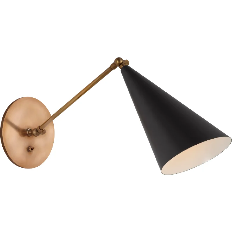 Modern track lighting with LED bulbsClemente Single Arm Library Sconce