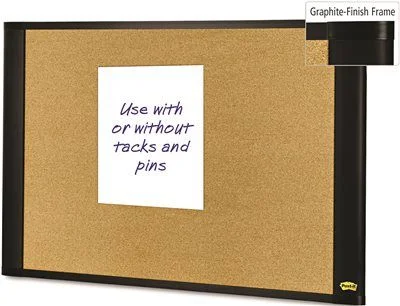 Track lighting with a brushed nickel finishSticky Cork Board 48 Inch  X 36 Inch  Frame Color Graphite