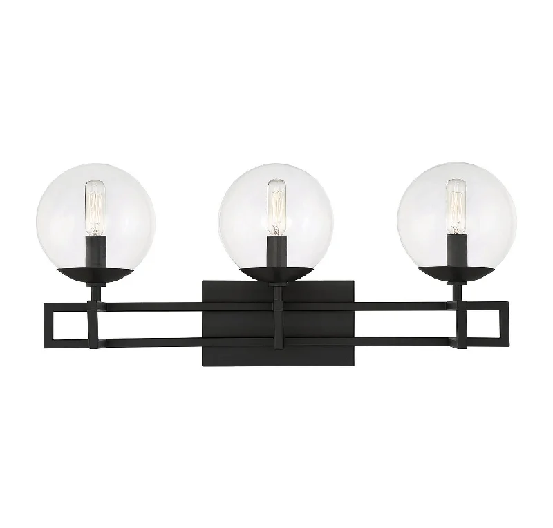 Industrial Lighting for Printing Press FacilitiesCrosby Three Light Bathroom Vanity