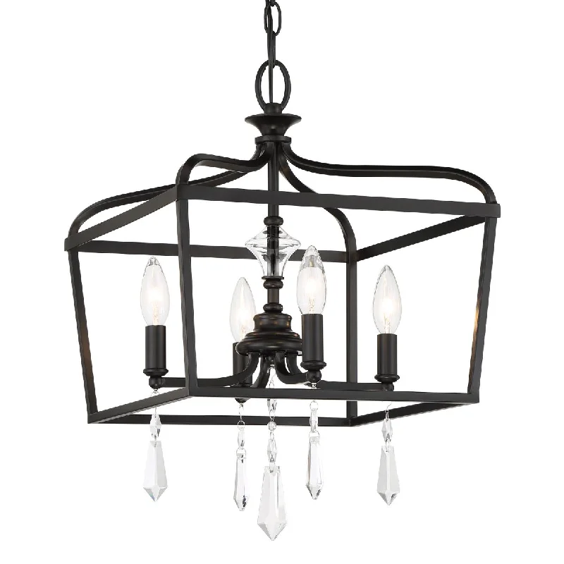 Explosion - Proof Industrial Lighting for Hazardous LocationsLaurel Estate 19 In. 4 Lights Semi flush Mount Light Black Finish