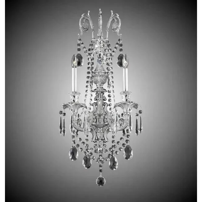 Track lighting with adjustable armsFinisterra Empire Brass and Crystal Wall Sconce