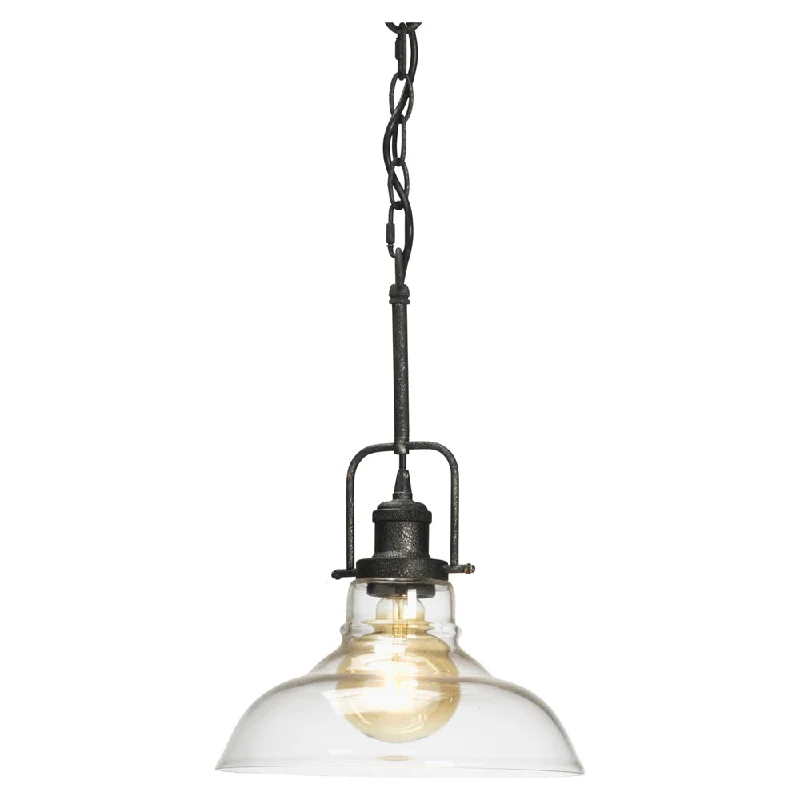 Track lighting for enhancing the architectureEsko 1Lt Brushed Black Silver Single Pendant