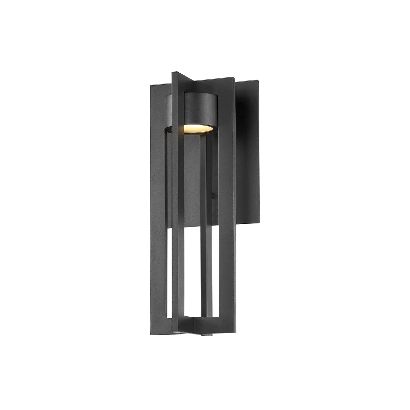 Industrial Emergency Lighting for Safety in FactoriesChamber 16 in. LED Outdoor Wall Sconce 3000K Black Finish