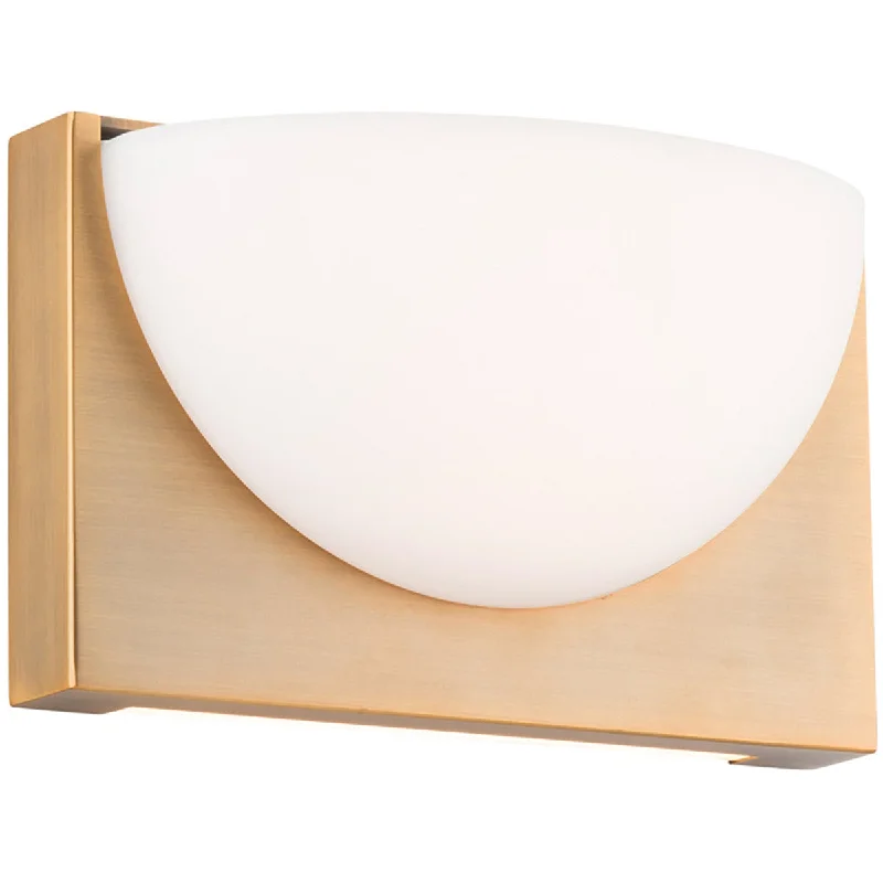 Industrial Exit Sign Lighting for Quick EvacuationMylie 10 In LED Wall Light 3000K Brass Finish