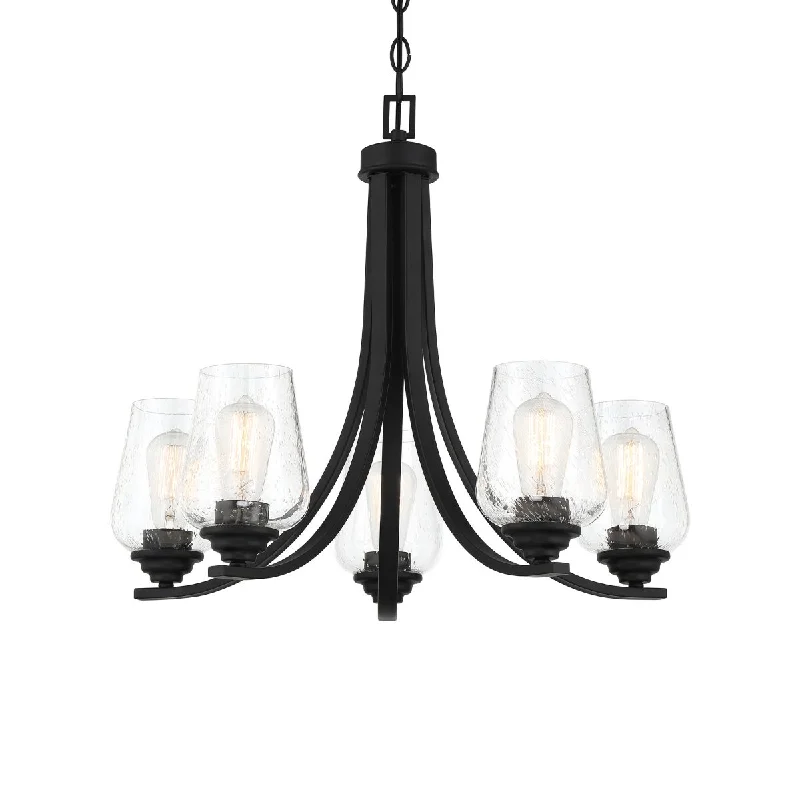 Energy - Efficient Industrial Lighting for Cost - SavingsShyloh 23 in. 5 Lights Chandelier Black finish