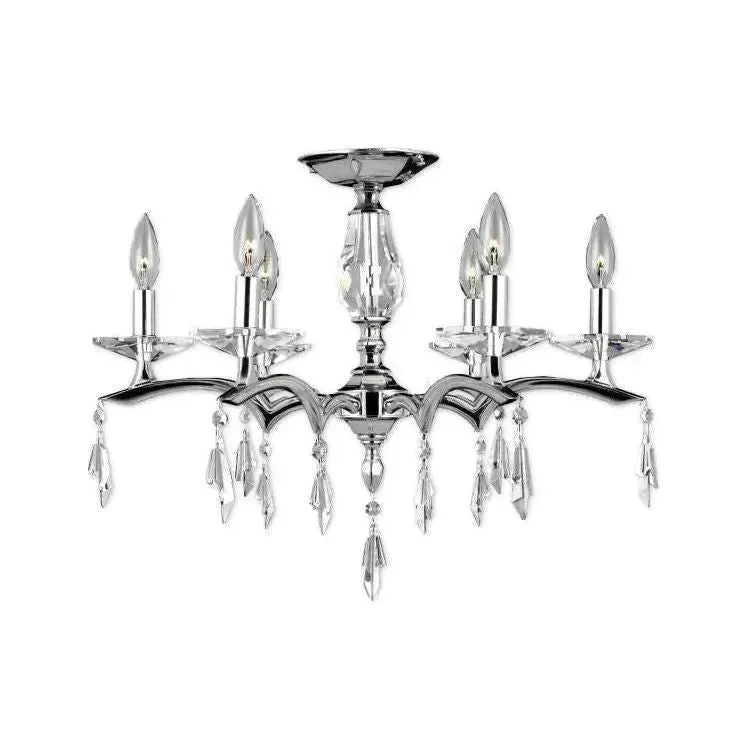 Track lighting for updating office lobbiesKaya Brass and Crystal Semi-Flush