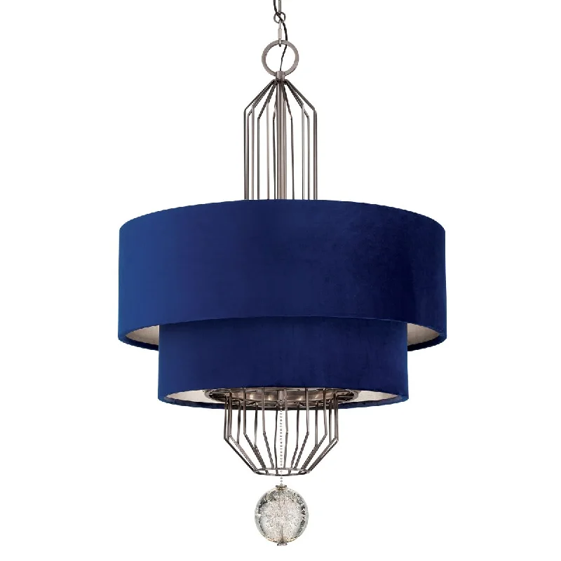 Adjustable Industrial Lighting for Flexible IlluminationGrandeur 24 in. 8 Lights Pendant Light Blue Finish Adjustable Industrial Lighting for Flexible IlluminationGrandeur 24 in. 8 Lights Pendant Light Blue Finish