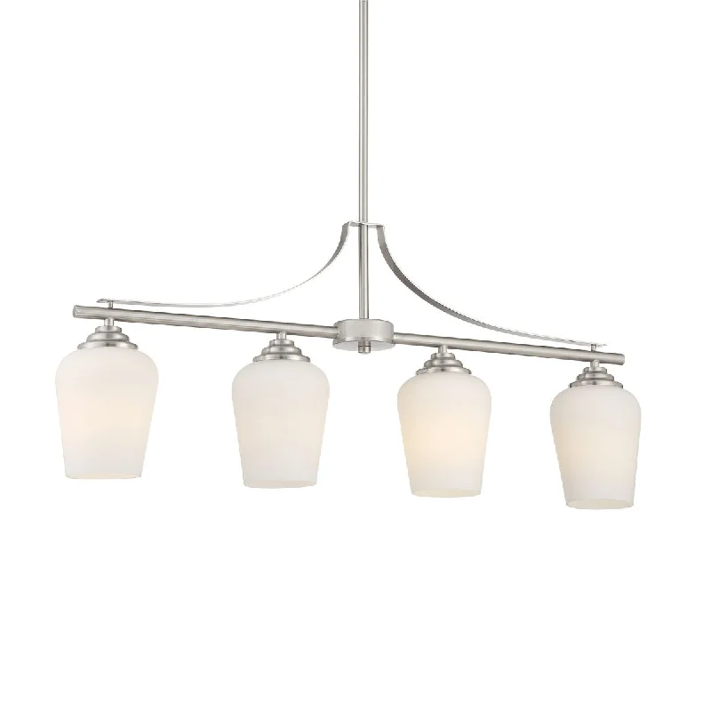 Shock - Resistant Industrial Lighting for Vibrating Machinery AreasShyloh 32 in. 4 Lights Pendant Light Brushed Nickel Finish