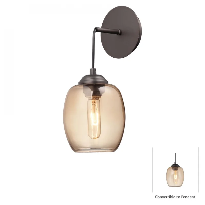 Shock - Resistant Industrial Lighting for Vibrating Machinery AreasBubble 8 in. Convertible Armed Sconce/Pendant Light Bronze finish Shock - Resistant Industrial Lighting for Vibrating Machinery AreasBubble 8 in. Convertible Armed Sconce/Pendant Light Bronze finish
