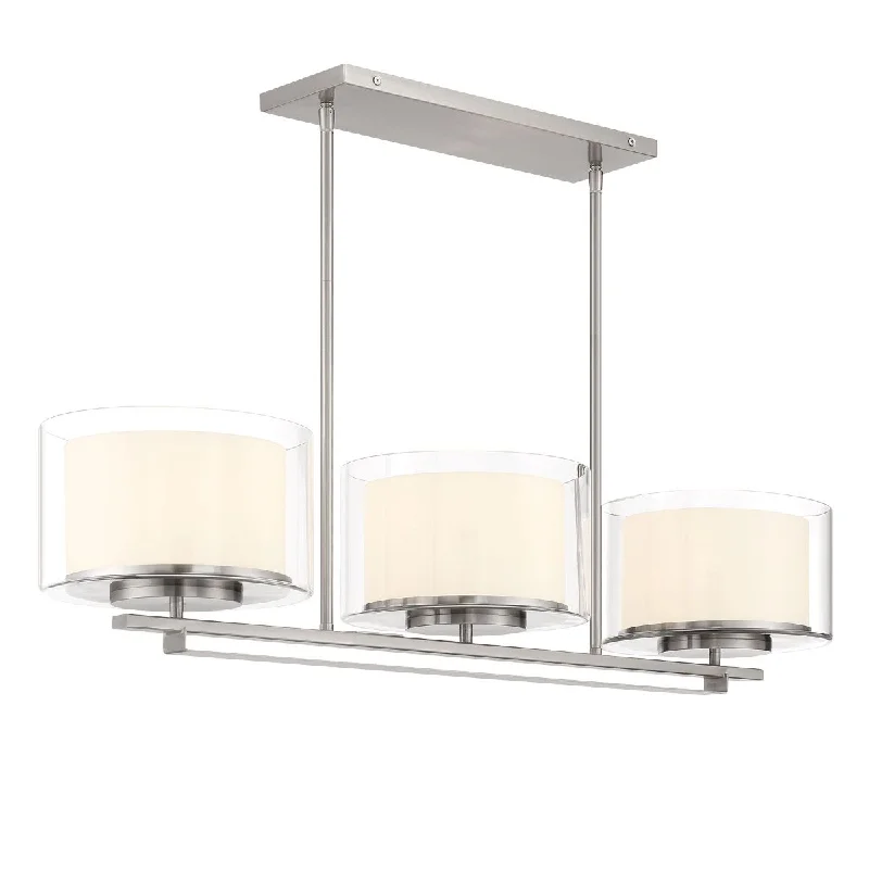 Adjustable Industrial Lighting for Flexible IlluminationParsons Studio 38 In. 3 Lights Pendant Light Brushed nickel Finish