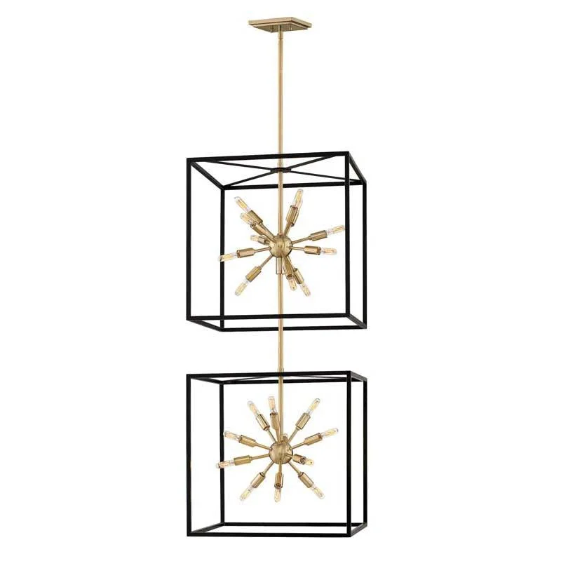 Waterproof track lighting for bathroomsHinkley 46316BLK Chandelier Aros Black