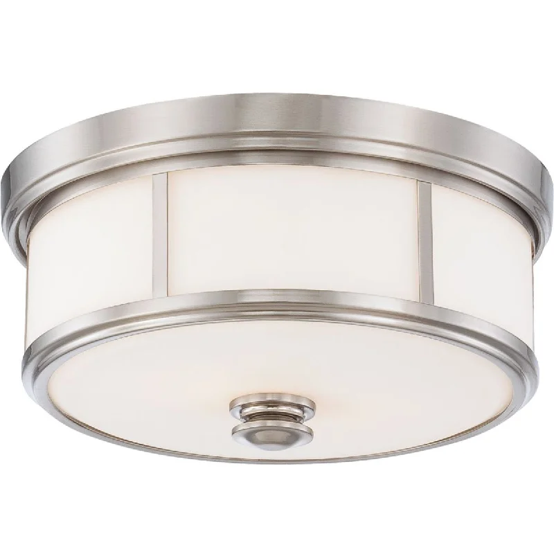 Explosion - Proof Industrial Lighting for Hazardous Locations16 in. 3 Lights Flush Mount Light Brushed Nickel finish Explosion - Proof Industrial Lighting for Hazardous Locations16 in. 3 Lights Flush Mount Light Brushed Nickel finish
