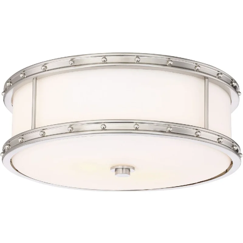 Industrial Flood Lighting for Outdoor Loading Docks16 in. LED Flush Mount Light Nickel finish Industrial Flood Lighting for Outdoor Loading Docks16 in. LED Flush Mount Light Nickel finish