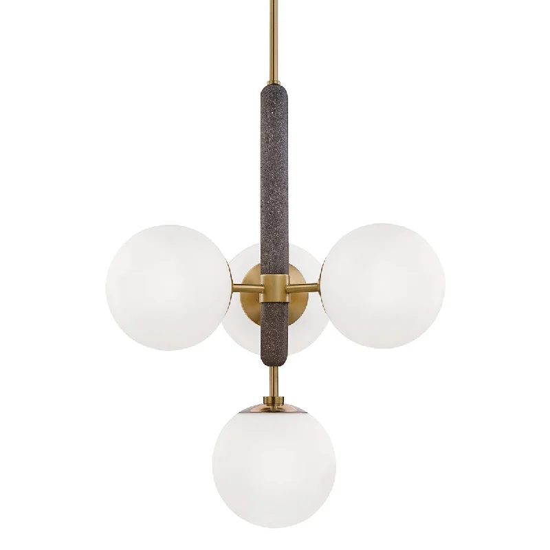 High - Bay LED Industrial Lighting for WarehousesBrielle 20 in. 4 Lights Chandelier Brass Finish