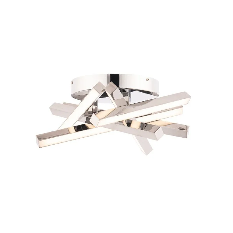 Industrial Lighting for Food Processing FactoriesParallax 15 in. LED Ceiling Flush Mount Light 3000K Chrome Finish Industrial Lighting for Food Processing FactoriesParallax 15 in. LED Ceiling Flush Mount Light 3000K Chrome Finish