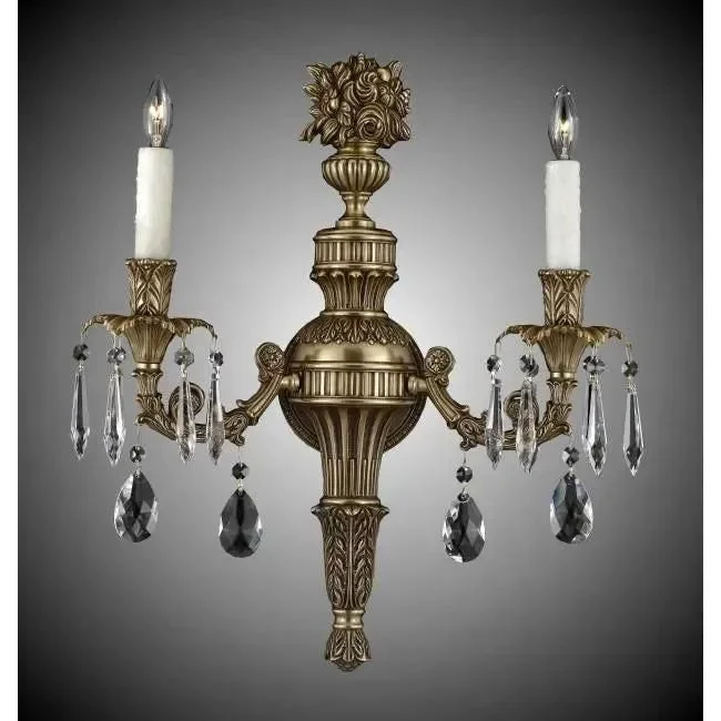 Track lighting with clear glass shadesFinisterra Brass and Crystal Wall Sconce WS9062