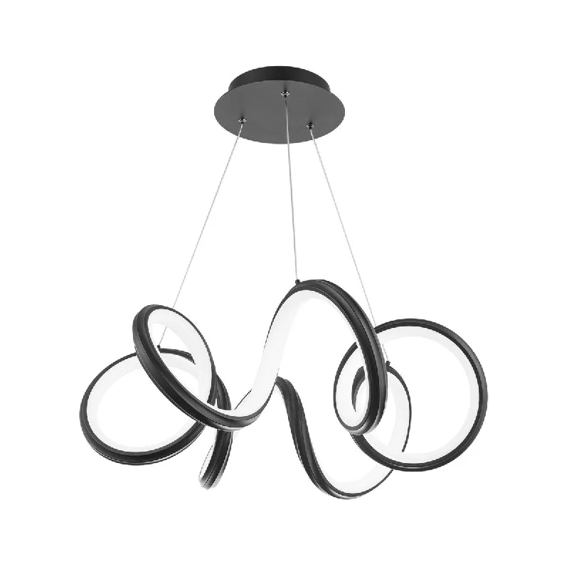 Industrial Ceiling - Mounted Lighting for Assembly PlantsMamba 24 in. LED Pendant Light Black Finish