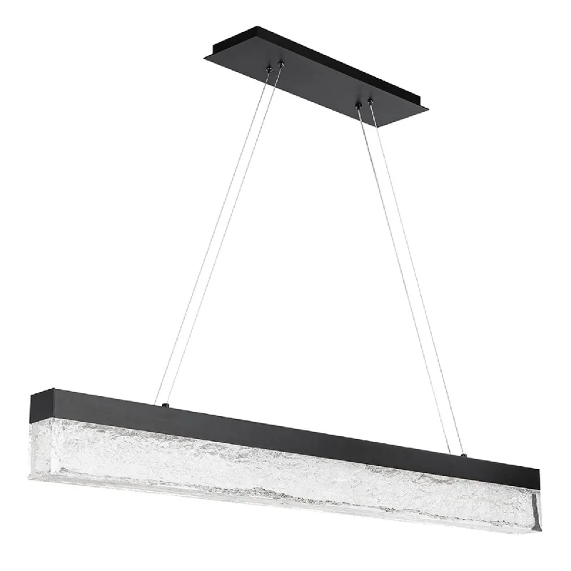 Industrial Pendant Lighting for Machine ShopsMarques 45 in. LED Pendant Light Black Finish