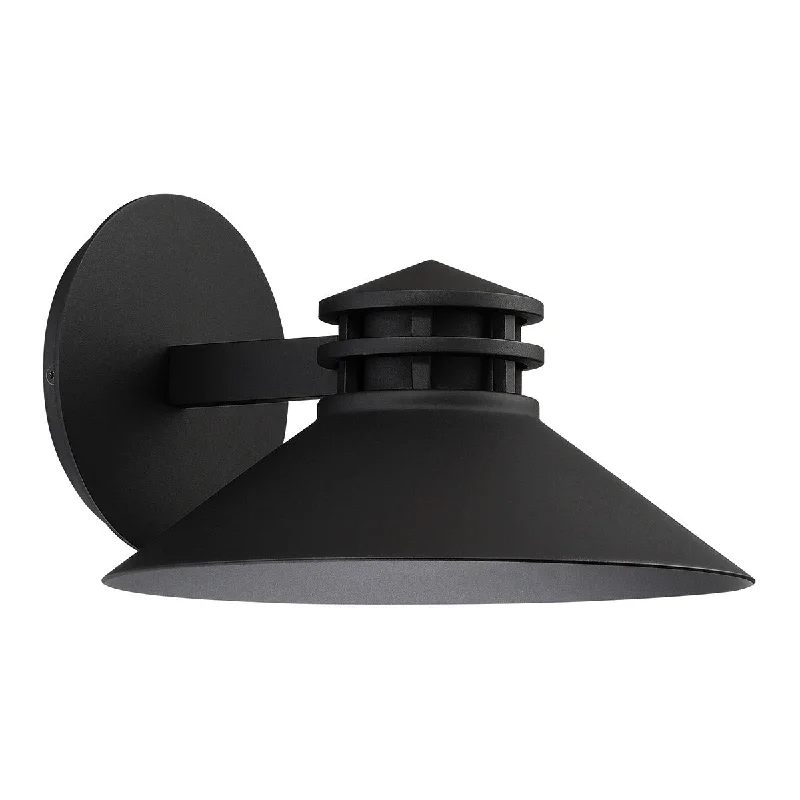 Industrial Lighting for Textile MillsSodor 10 In LED Outdoor Outdoor Wall Sconce Black Finish Industrial Lighting for Textile MillsSodor 10 In LED Outdoor Outdoor Wall Sconce Black Finish