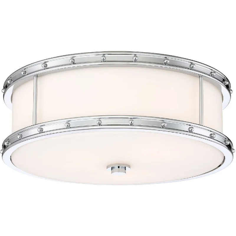 Industrial Area Lighting for Large Open Spaces16 in. LED Flush Mount Light Chrome finish Industrial Area Lighting for Large Open Spaces16 in. LED Flush Mount Light Chrome finish