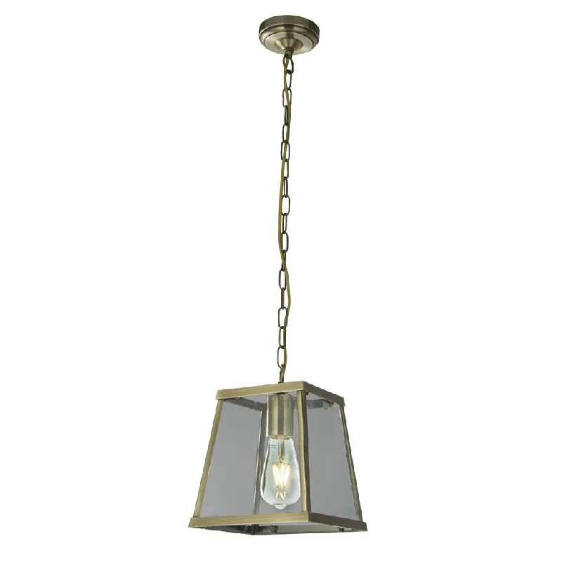 Track lighting with multiple heads for flexibilityVoyager Pendant - Antique Brass/Black Metal & Glass