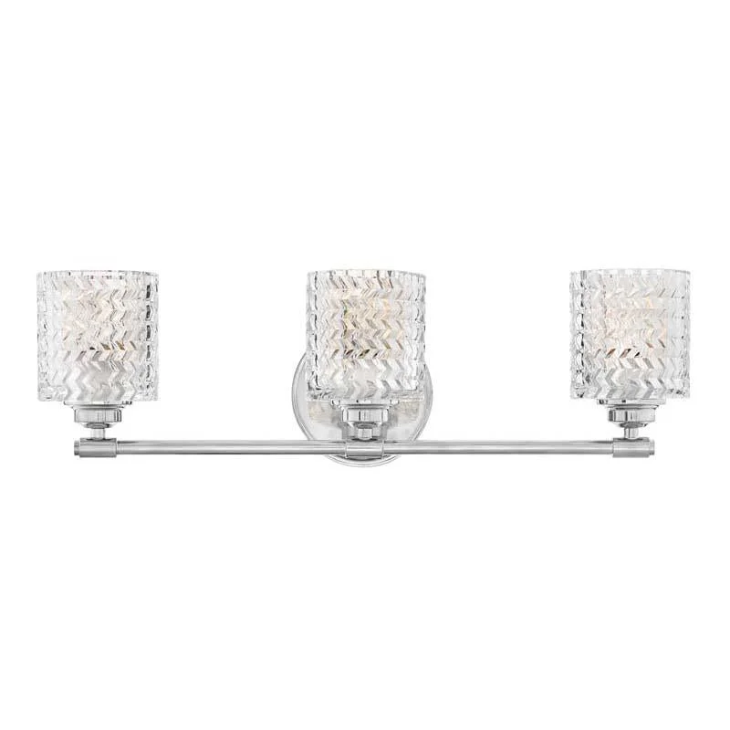 Track lighting with frosted glass shadesHinkley 5043 Bathroom Elle Light