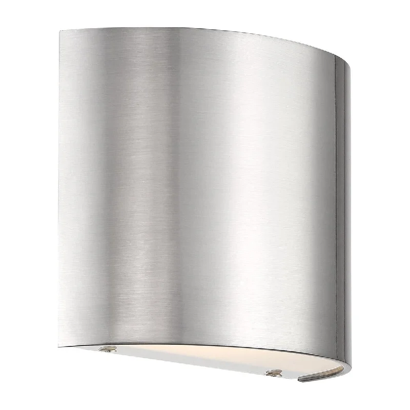 Industrial Lighting for Chemical PlantsPocket 7 In LED Wall Light 3000K Nickel Finish
