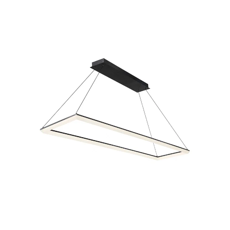 Industrial Lighting for Textile MillsFrame 58 in. LED Pendant Light Black Finish