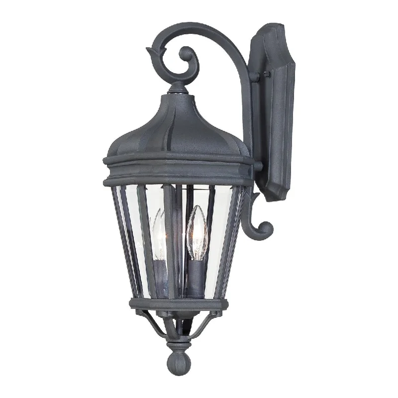 Industrial Exit Sign Lighting for Quick EvacuationHarrison 28 in. 2 Lights Outdoor Wall Lantern Black Finish