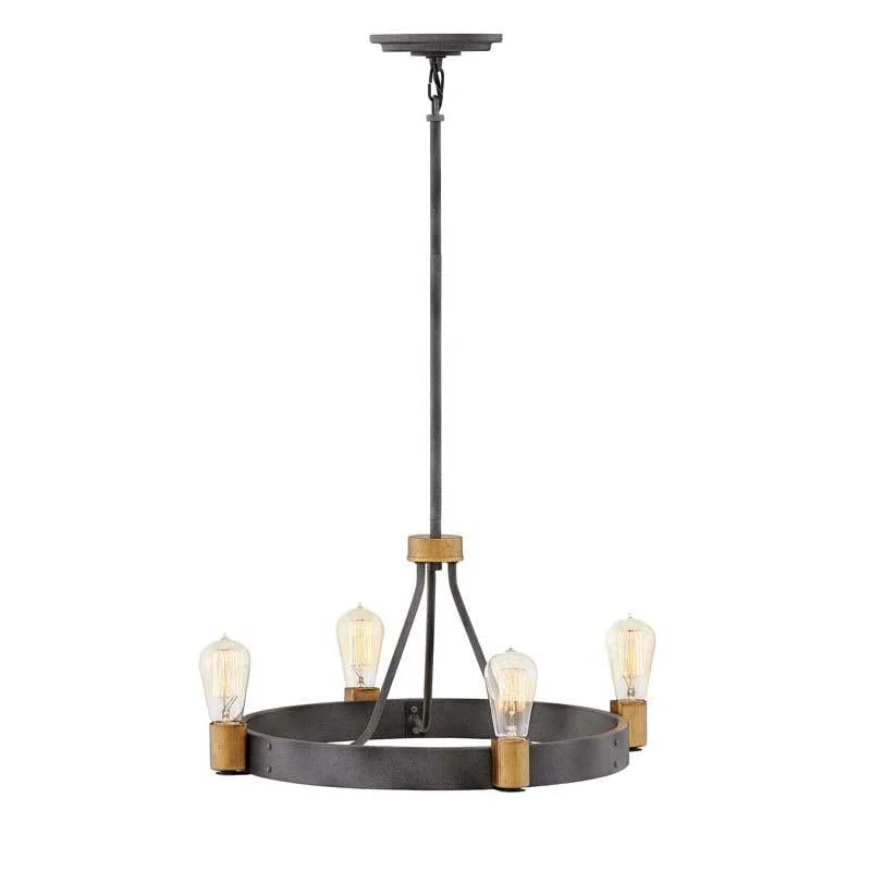 Dimmable track lighting for home officesHinkley 4264DZ Chandelier Silas Aged Zinc