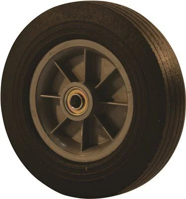 White track lighting for a clean lookSolid Puncture Proof Tire 10 Inch