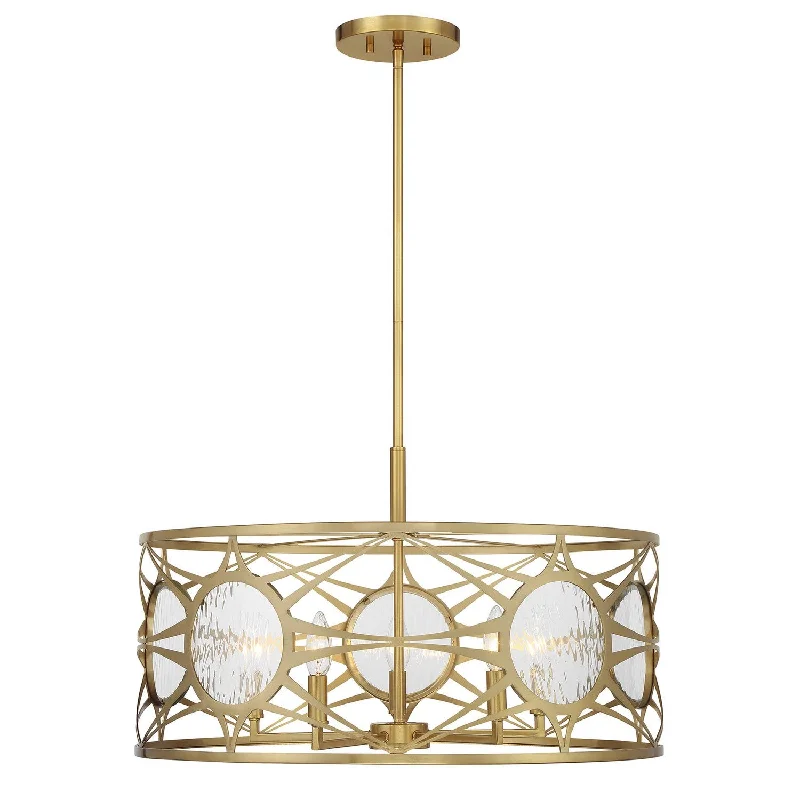 Shock - Resistant Industrial Lighting for Vibrating Machinery AreasBalfour Five Light Convertible Semi-Flush /Pendant