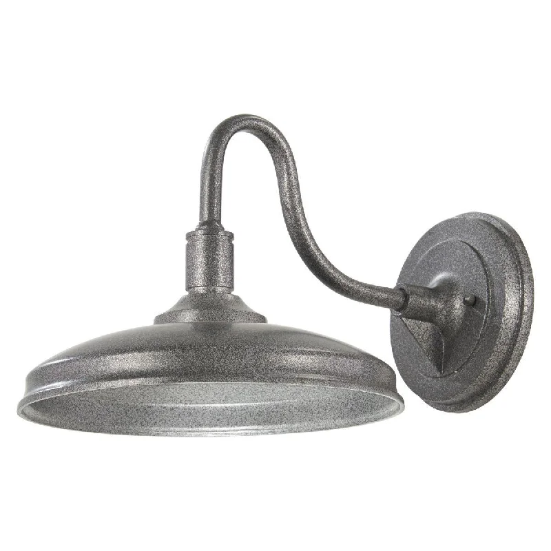 Industrial Area Lighting for Large Open SpacesHarbison 11 in. LED Outdoor Barn Light Silver Finish