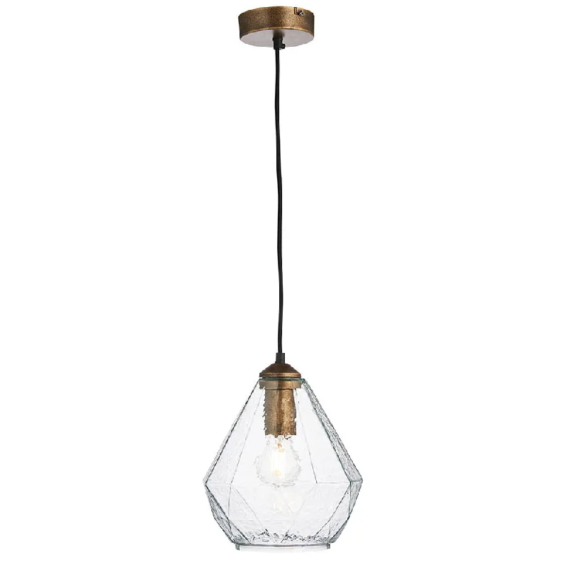 Track lighting with a decorative track designDebra 1Lt Pendant - Antique Gold