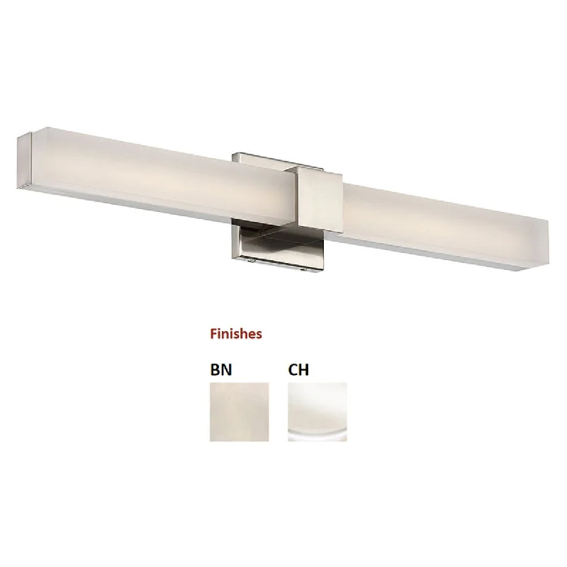 Shock - Resistant Industrial Lighting for Vibrating Machinery AreasEsprit 26 in. LED Bath Bar 1240 Lumens 3000K Chrome Finish Shock - Resistant Industrial Lighting for Vibrating Machinery AreasEsprit 26 in. LED Bath Bar 1240 Lumens 3000K Chrome Finish