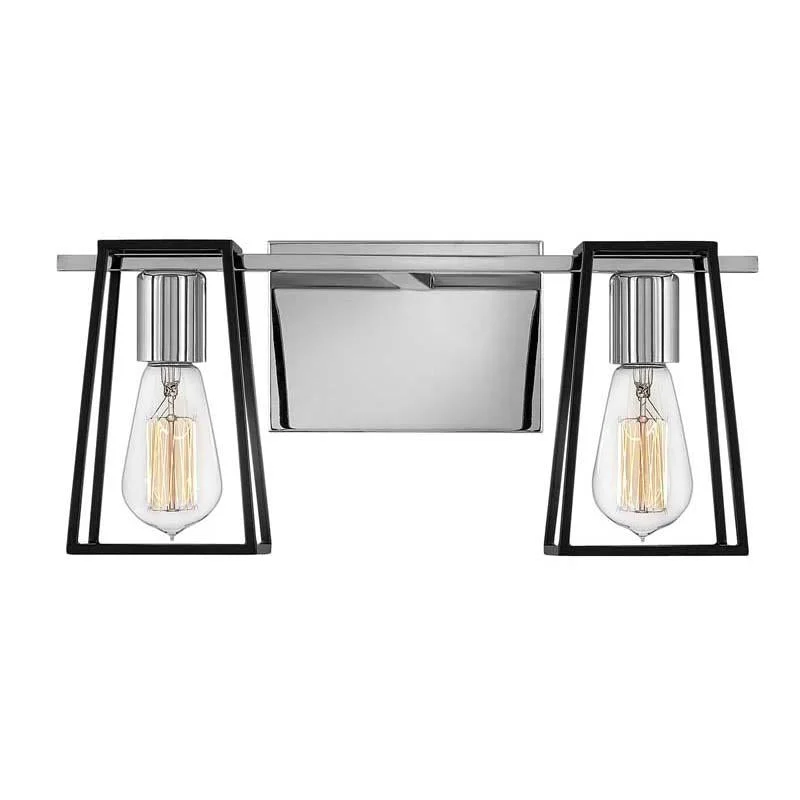 Track lighting with a brushed nickel finishHinkley 5162 Bathroom Filmore Light