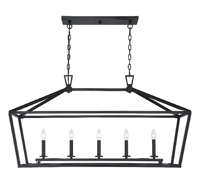 Industrial Lighting for Furniture FactoriesTownsend Five Light Linear Chandelier