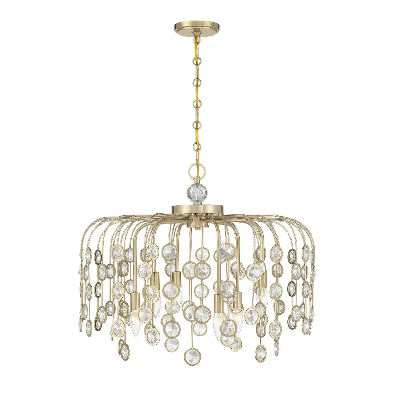Industrial Flood Lighting for Outdoor Loading DocksIrina Six Light Chandelier
