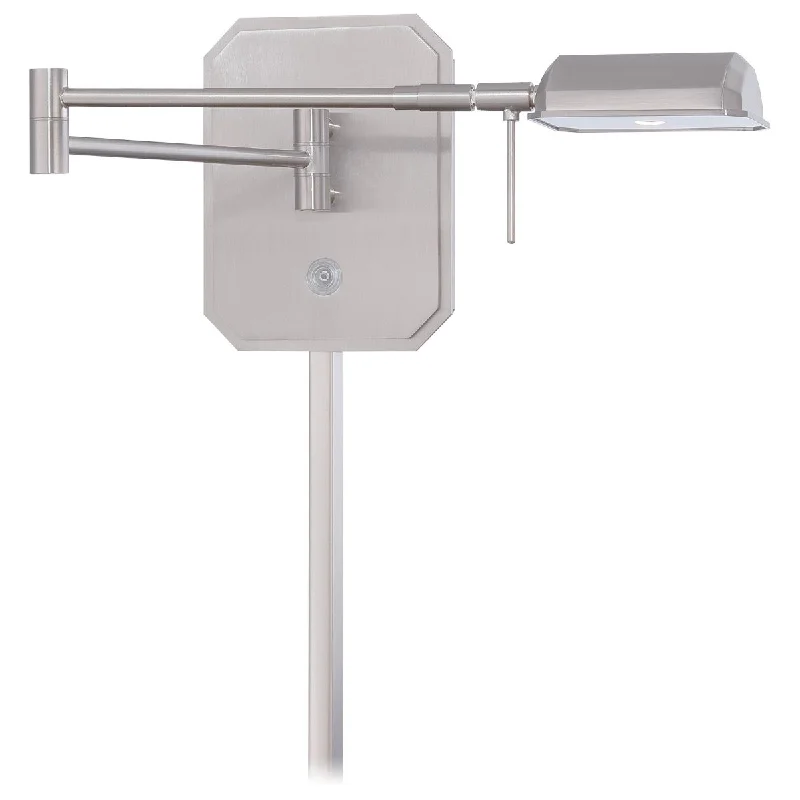 Industrial Task Lighting for Precision WorkstationsGeorge's Reading Room Contemporary LED Swing Arm Wall Lamp Nickel Finish Industrial Task Lighting for Precision WorkstationsGeorge's Reading Room Contemporary LED Swing Arm Wall Lamp Nickel Finish