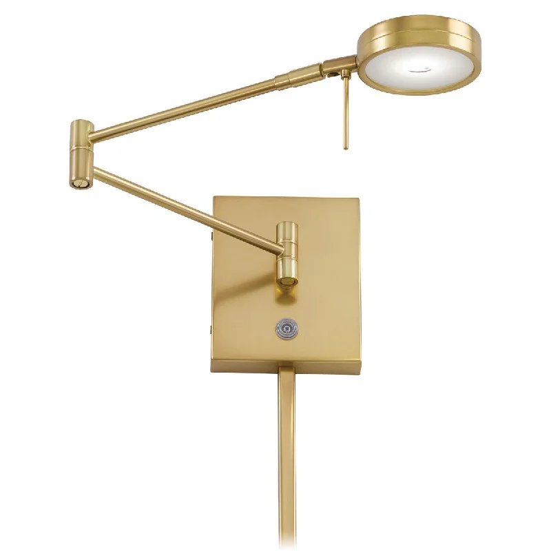 Industrial Ceiling - Mounted Lighting for Assembly PlantsGeorge's Reading Room Contemporary LED Swing Arm Wall Lamp Gold finish Industrial Ceiling - Mounted Lighting for Assembly PlantsGeorge's Reading Room Contemporary LED Swing Arm Wall Lamp Gold finish