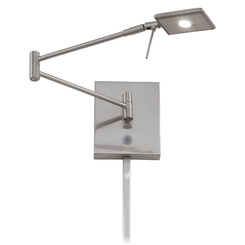 Industrial Lighting for Metal Fabrication ShopsGeorge's Reading Room Contemporary LED Swing Arm Wall Lamp Nickel Finish Industrial Lighting for Metal Fabrication ShopsGeorge's Reading Room Contemporary LED Swing Arm Wall Lamp Nickel Finish