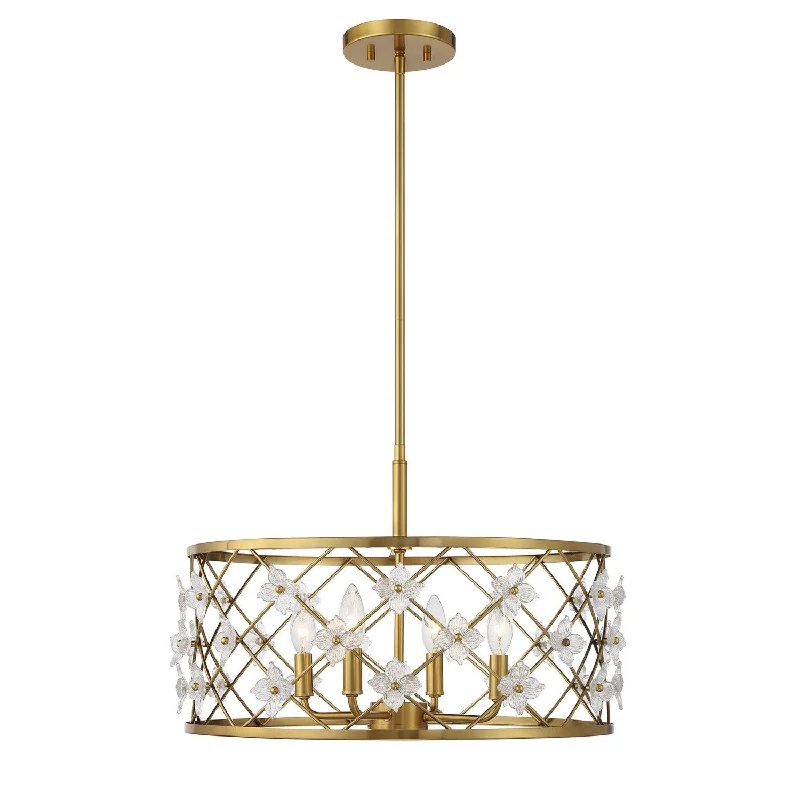 Industrial Lighting for Pharmaceutical ManufacturingBailey Four Light Convertible Semi-Flush /Pendant