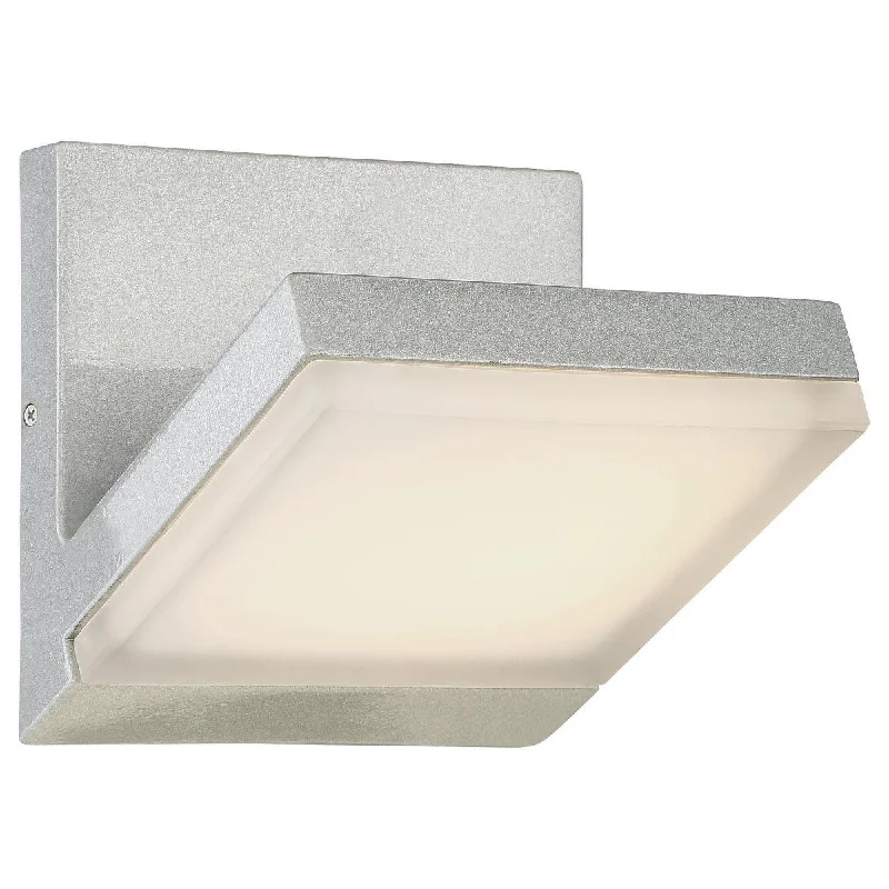 Industrial Lighting for Food Processing FactoriesAngle 6 in. LED Outdoor Wall Sconce Silver Finish Industrial Lighting for Food Processing FactoriesAngle 6 in. LED Outdoor Wall Sconce Silver Finish