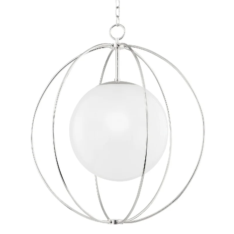 Industrial Wall - Mounted Lighting for Workshop WallsLyla 28 in. Pendant Light Polished Nickel Finish