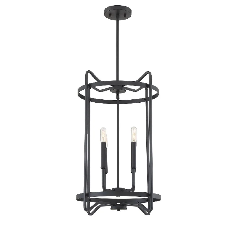 Dust - Resistant Industrial Lighting for Dirty WorkspacesKent Four Light Foyer Pendant