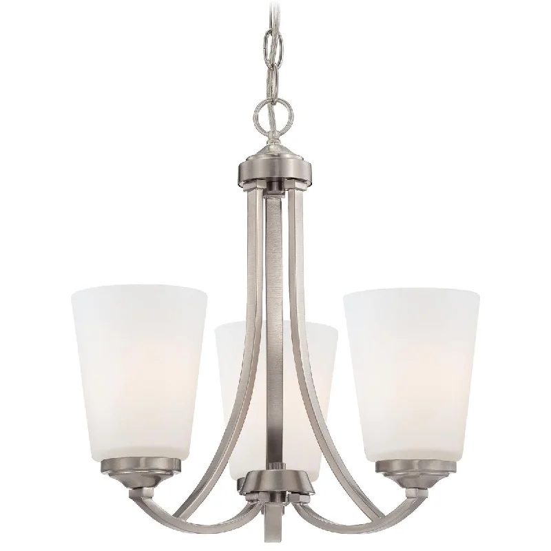 Explosion - Proof Industrial Lighting for Hazardous LocationsOverland Park 16 in. 3 Lights Chandelier Brushed Nickel finish