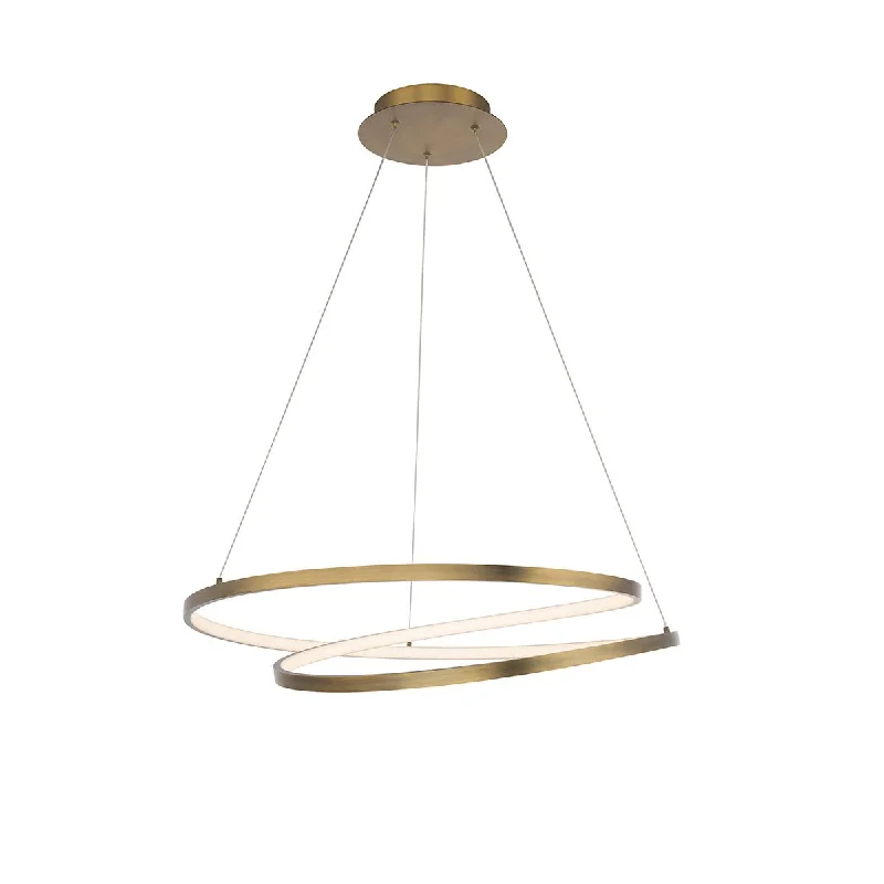 Industrial Lighting for Food Processing FactoriesMarques 28 in. LED Pendant Light Brass Finish