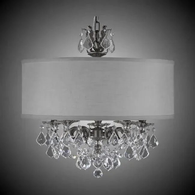 Track lighting for task lighting in workshopsLlydia Shaded Brass and Crystal Chandelier