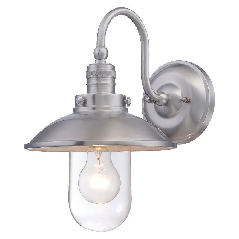 Industrial Lighting for Pharmaceutical ManufacturingDowntown Edison 13 in. Outdoor Barn Light Brushed Aluminum Finish